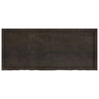 Bathroom Countertop Dark Brown 140x60x(2-4) cm Treated Solid Wood