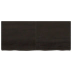 Bathroom Countertop Dark Brown 140x60x(2-6) cm Treated Solid Wood