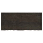 Bathroom Countertop Dark Brown 140x60x(2-6) cm Treated Solid Wood