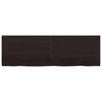 Bathroom Countertop Dark Brown 160x50x(2-4) cm Treated Solid Wood