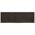 Bathroom Countertop Dark Brown 160x50x(2-4) cm Treated Solid Wood