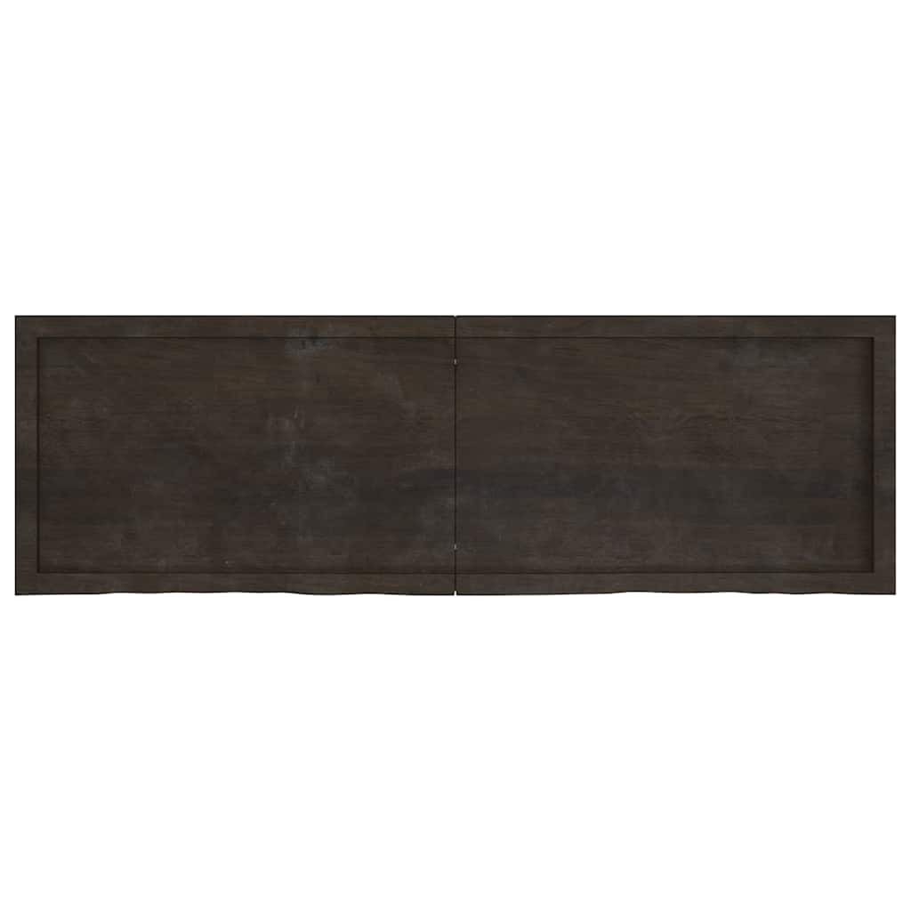 Bathroom Countertop Dark Brown 160x50x(2-4) cm Treated Solid Wood