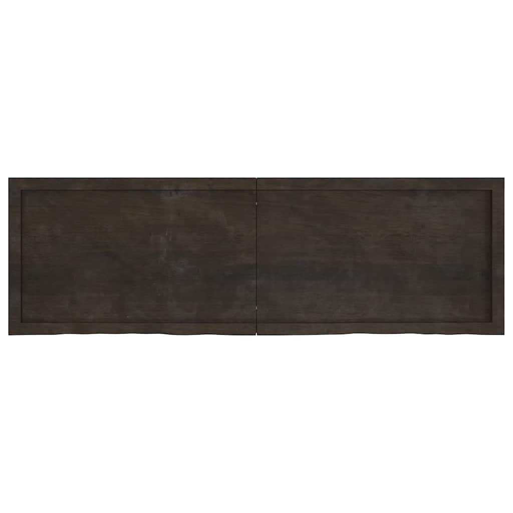Bathroom Countertop Dark Brown 160x50x(2-6) cm Treated Solid Wood