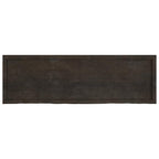 Bathroom Countertop Dark Brown 160x50x(2-6) cm Treated Solid Wood