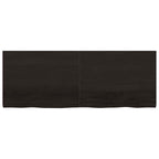 Bathroom Countertop Dark Brown 160x60x(2-4) cm Treated Solid Wood