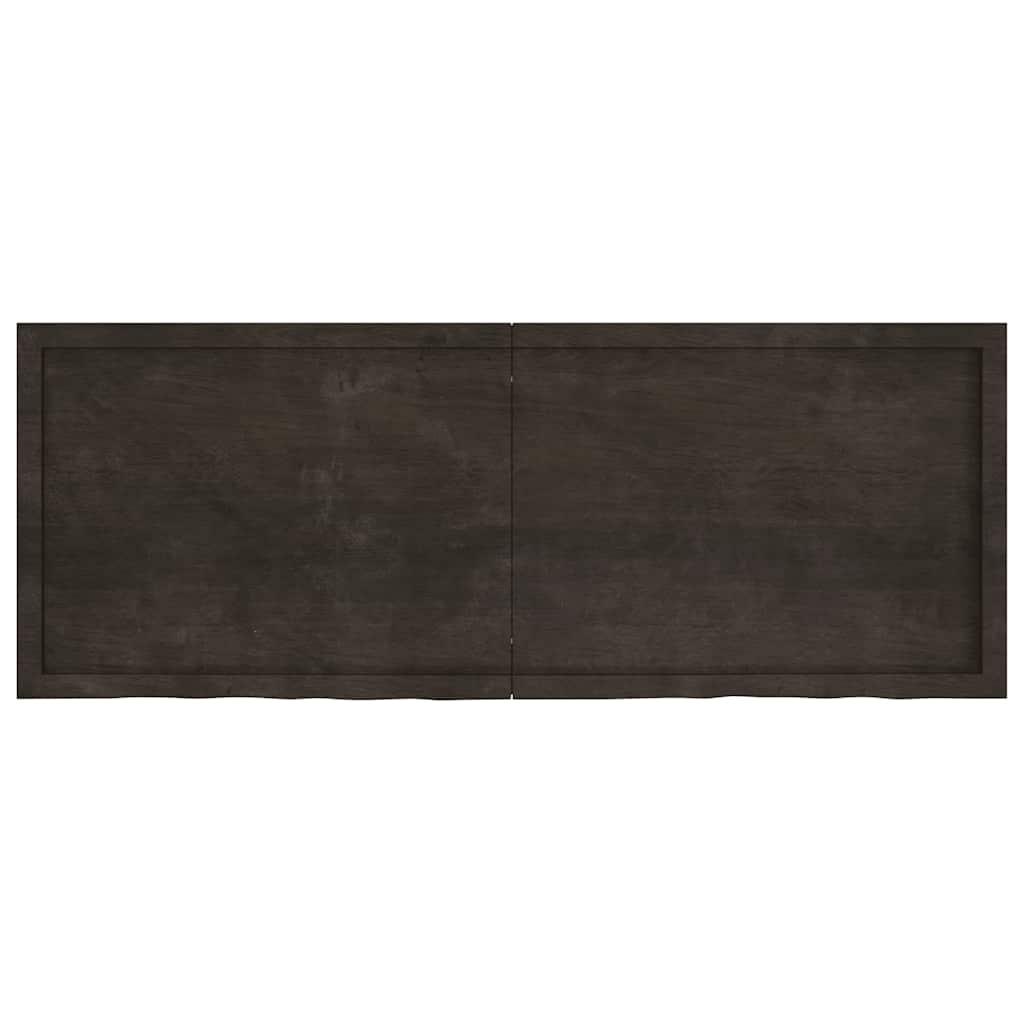 Bathroom Countertop Dark Brown 160x60x(2-4) cm Treated Solid Wood