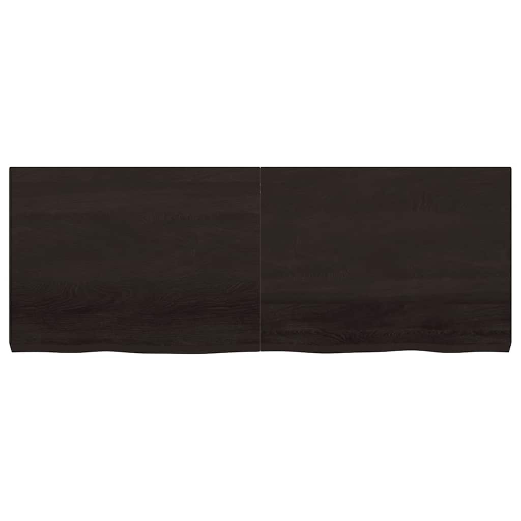 Bathroom Countertop Dark Brown 160x60x(2-6) cm Treated Solid Wood