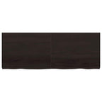 Bathroom Countertop Dark Brown 160x60x(2-6) cm Treated Solid Wood