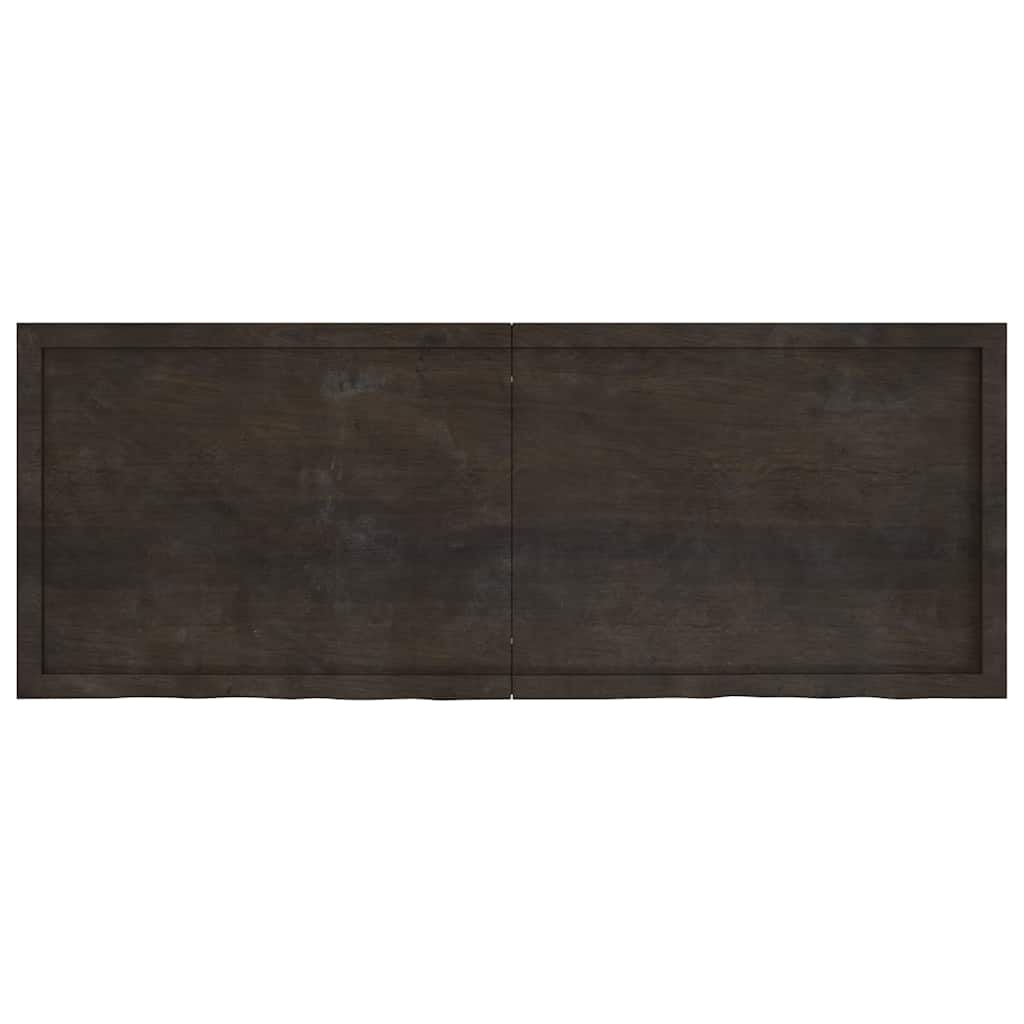 Bathroom Countertop Dark Brown 160x60x(2-6) cm Treated Solid Wood