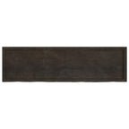 Bathroom Countertop Dark Brown 180x50x(2-4) cm Treated Solid Wood