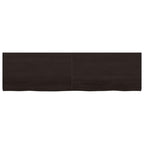 Bathroom Countertop Dark Brown 180x50x(2-4) cm Treated Solid Wood