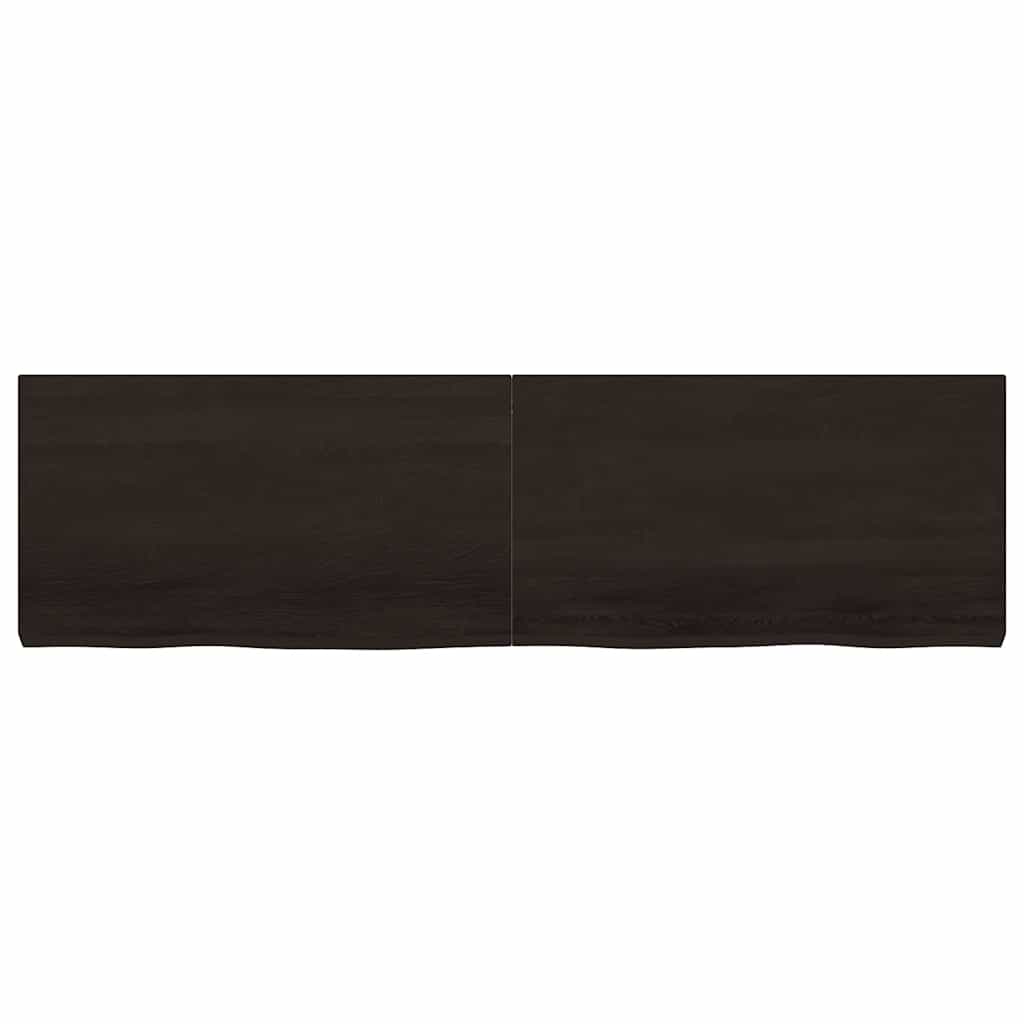 Bathroom Countertop Dark Brown 180x50x(2-6) cm Treated Solid Wood