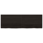Bathroom Countertop Dark Brown 180x60x(2-4) cm Treated Solid Wood