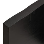 Bathroom Countertop Dark Brown 180x60x(2-4) cm Treated Solid Wood