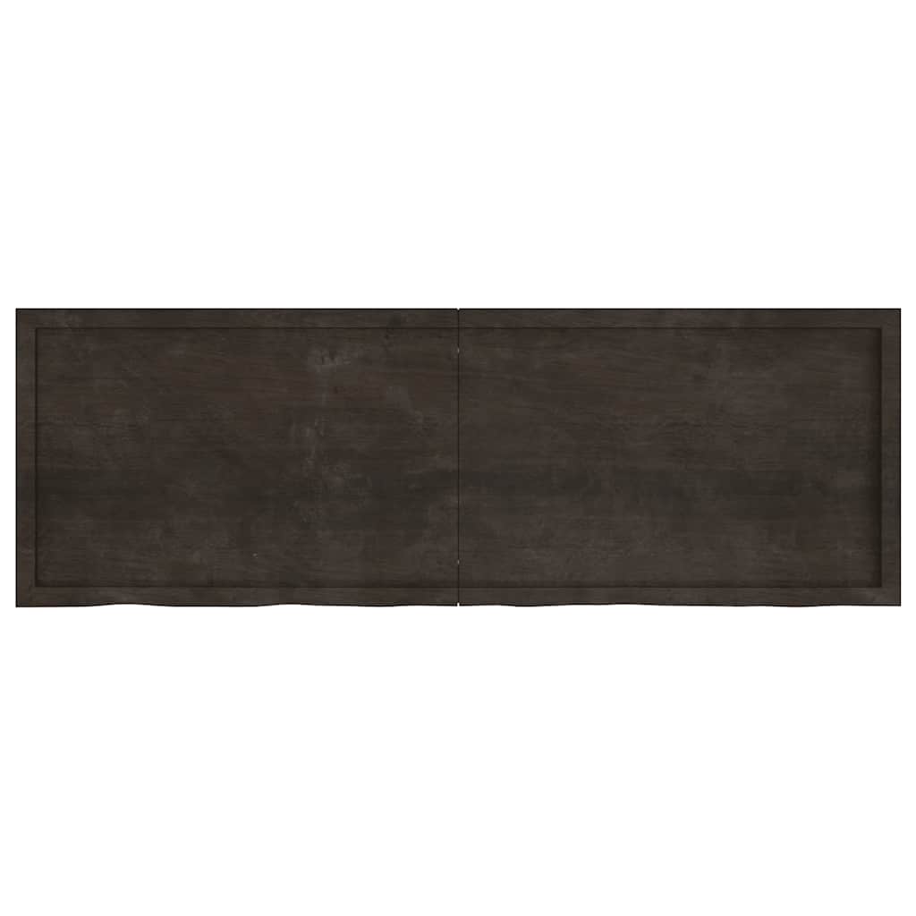 Bathroom Countertop Dark Brown 180x60x(2-6) cm Treated Solid Wood