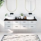 Bathroom Countertop Dark Brown 180x60x(2-6) cm Treated Solid Wood