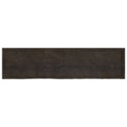 Bathroom Countertop Dark Brown 200x50x(2-4) cm Treated Solid Wood