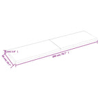 Bathroom Countertop Dark Brown 200x50x(2-4) cm Treated Solid Wood