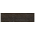 Bathroom Countertop Dark Brown 200x50x(2-6) cm Treated Solid Wood
