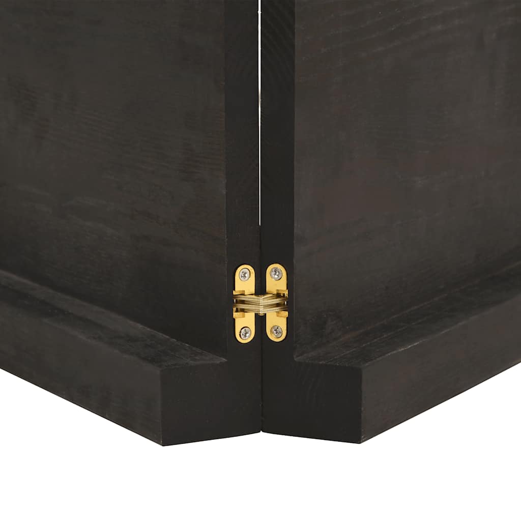 Bathroom Countertop Dark Brown 200x50x(2-6) cm Treated Solid Wood