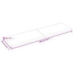 Bathroom Countertop Dark Brown 200x50x(2-6) cm Treated Solid Wood