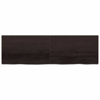 Bathroom Countertop Dark Brown 200x60x(2-6) cm Treated Solid Wood