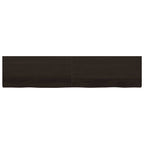 Bathroom Countertop Dark Brown 220x50x(2-6) cm Treated Solid Wood