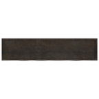 Bathroom Countertop Dark Brown 220x50x(2-6) cm Treated Solid Wood