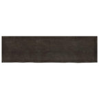 Bathroom Countertop Dark Brown 220x60x(2-4) cm Treated Solid Wood