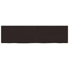 Bathroom Countertop Dark Brown 220x60x(2-6) cm Treated Solid Wood