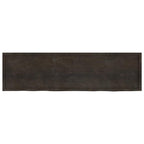 Bathroom Countertop Dark Brown 220x60x(2-6) cm Treated Solid Wood
