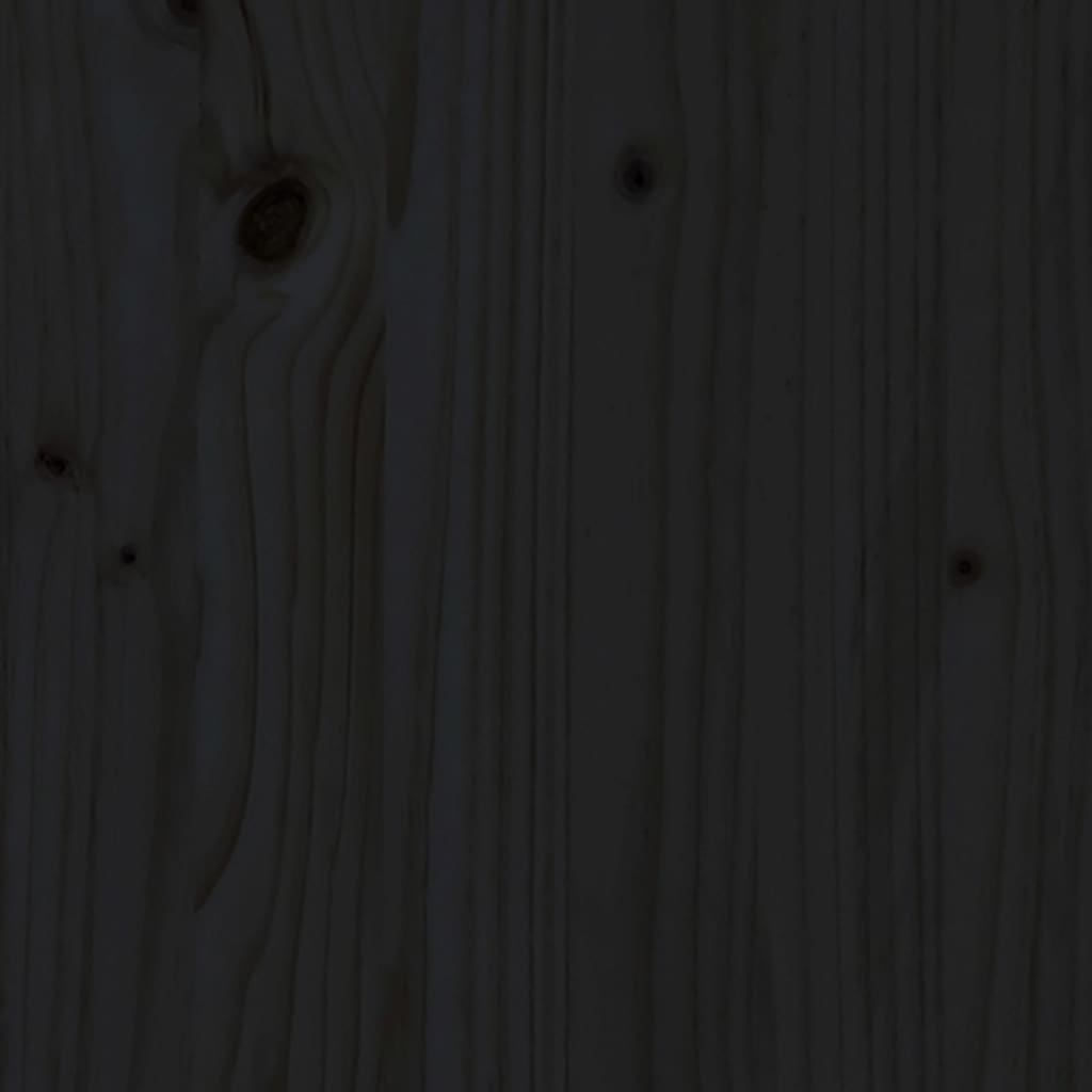 4 Piece Garden Lounge Set Black Solid Wood Pine