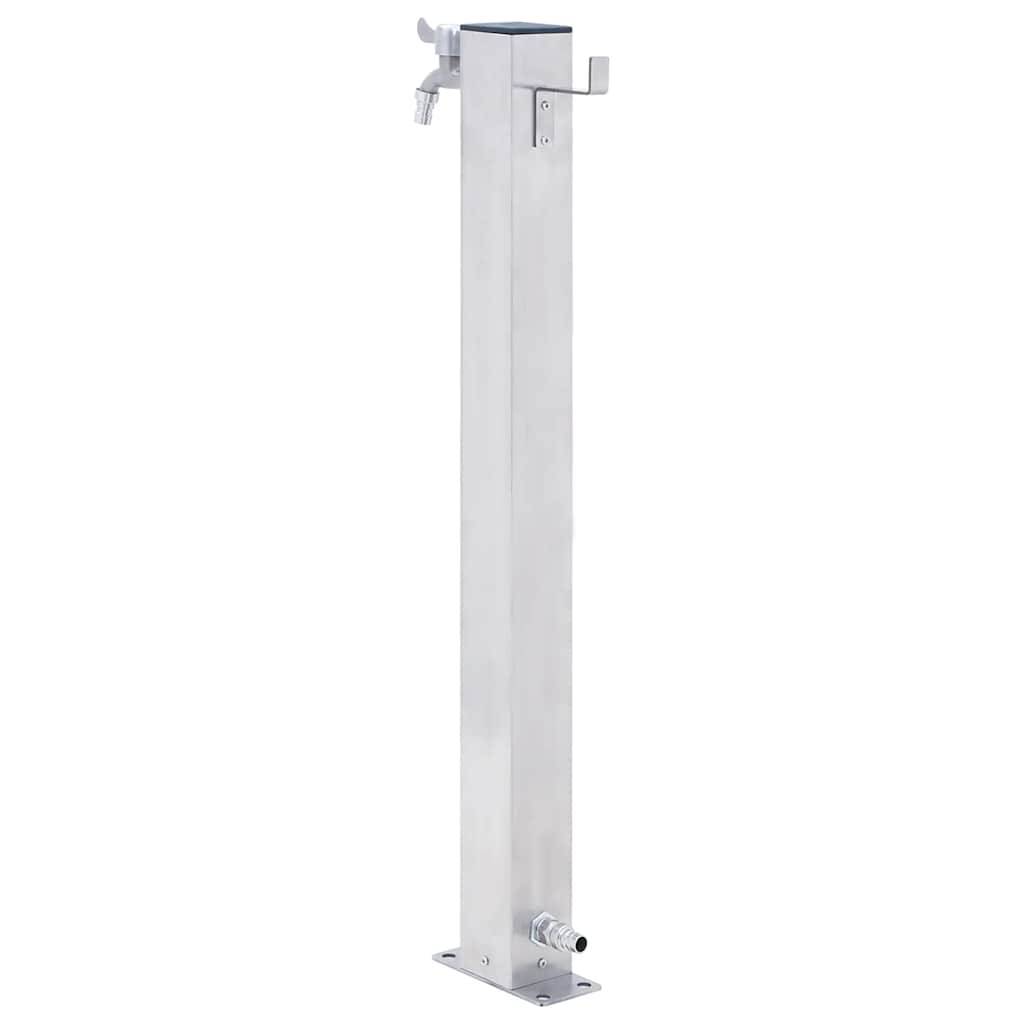 Garden Water Column 40 cm Stainless Steel Square