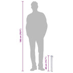 Garden Water Column 40 cm Stainless Steel Square