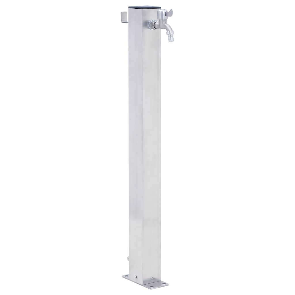 Garden Water Column 60 cm Stainless Steel Square