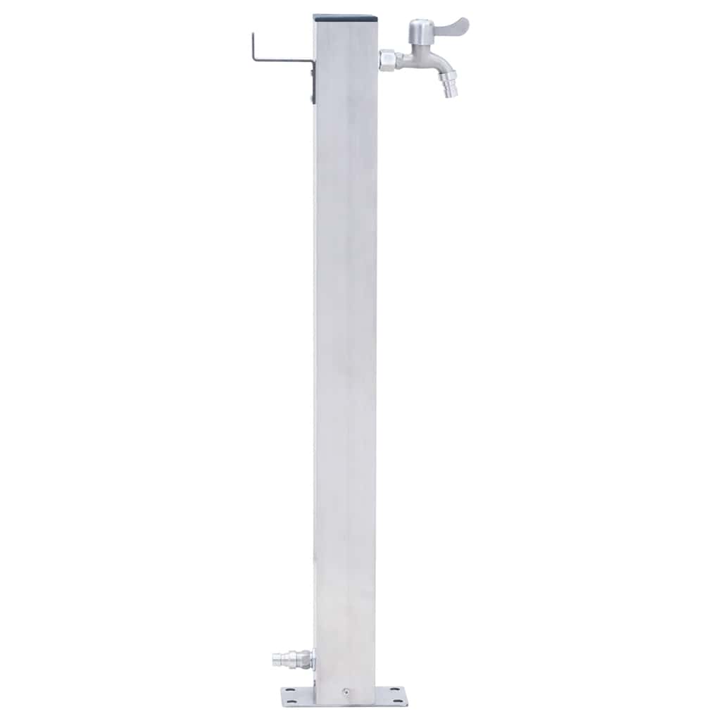Garden Water Column 60 cm Stainless Steel Square