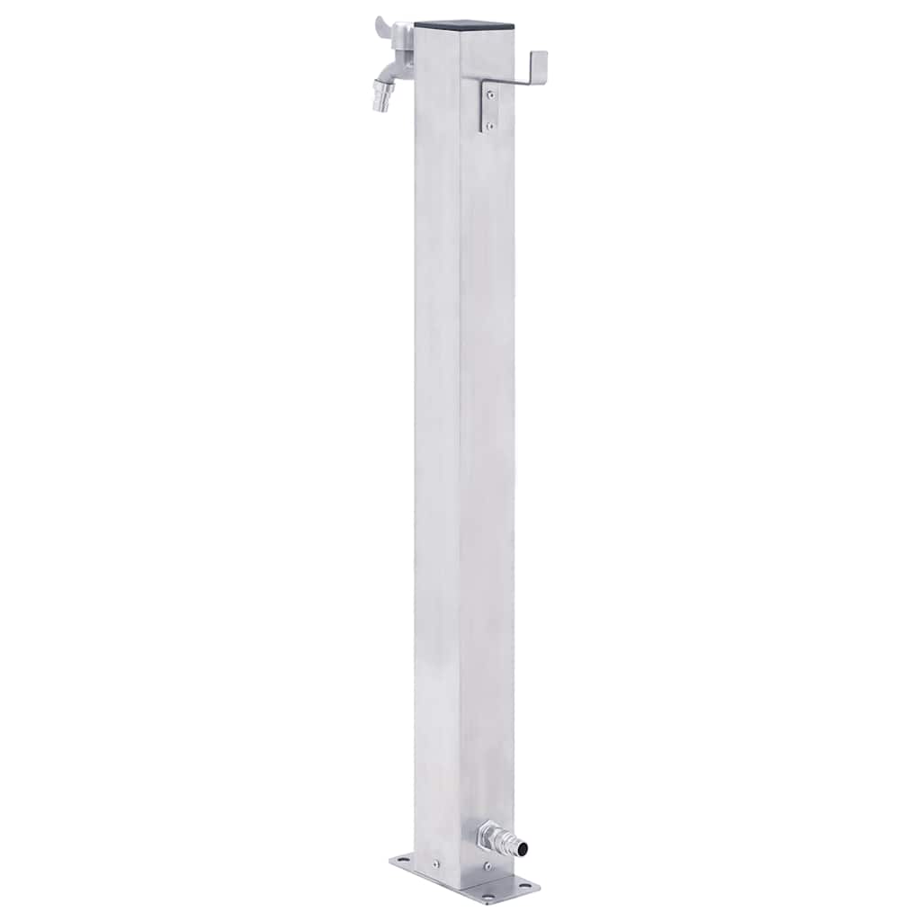 Garden Water Column 100 cm Stainless Steel Square