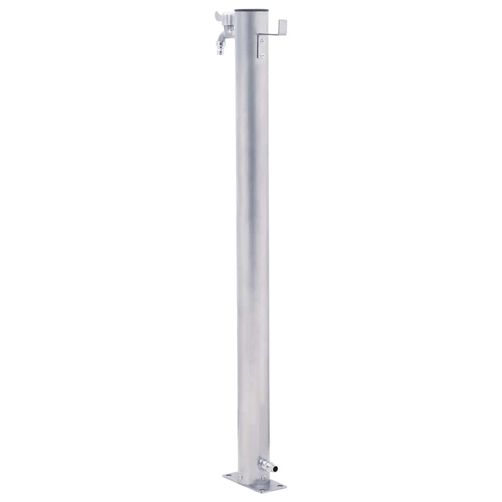 Garden Water Column 40 cm Stainless Steel Round