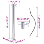 Garden Water Column 40 cm Stainless Steel Round