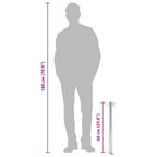 Garden Water Column 60 cm Stainless Steel Round