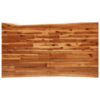 3 Piece Dining Set with Live Edge Solid Wood Acacia