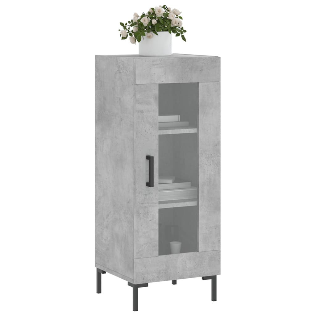 Sideboard Concrete Grey 34.5x34x90 cm Engineered Wood