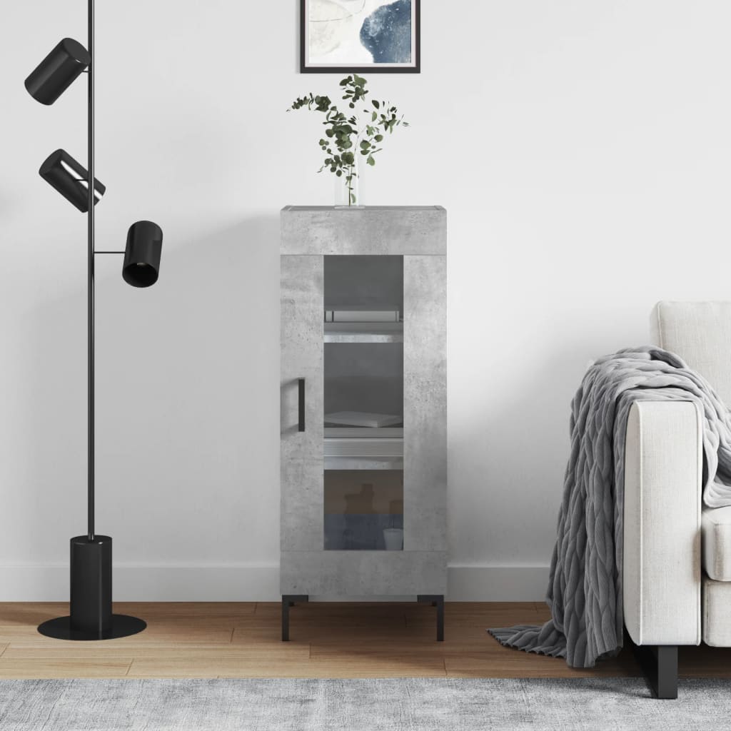 Sideboard Concrete Grey 34.5x34x90 cm Engineered Wood