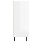 Sideboard High Gloss White 34.5x34x90 cm Engineered Wood