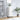 Sideboard High Gloss White 34.5x34x90 cm Engineered Wood