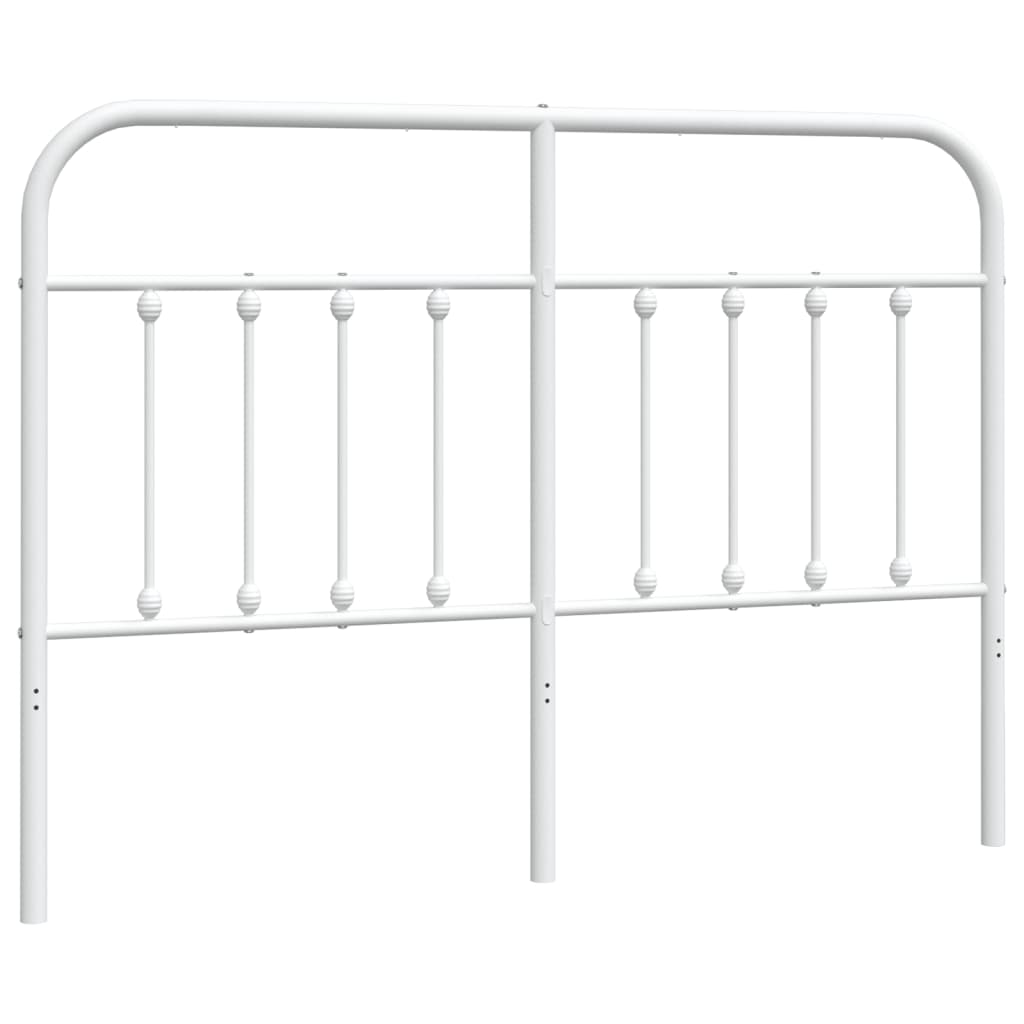 Metal Headboard White 140 cm