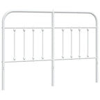 Metal Headboard White 140 cm