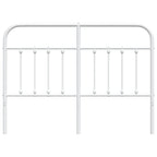 Metal Headboard White 140 cm