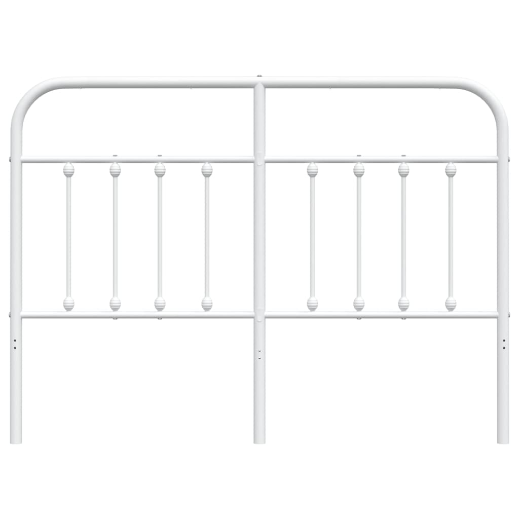 Metal Headboard White 140 cm
