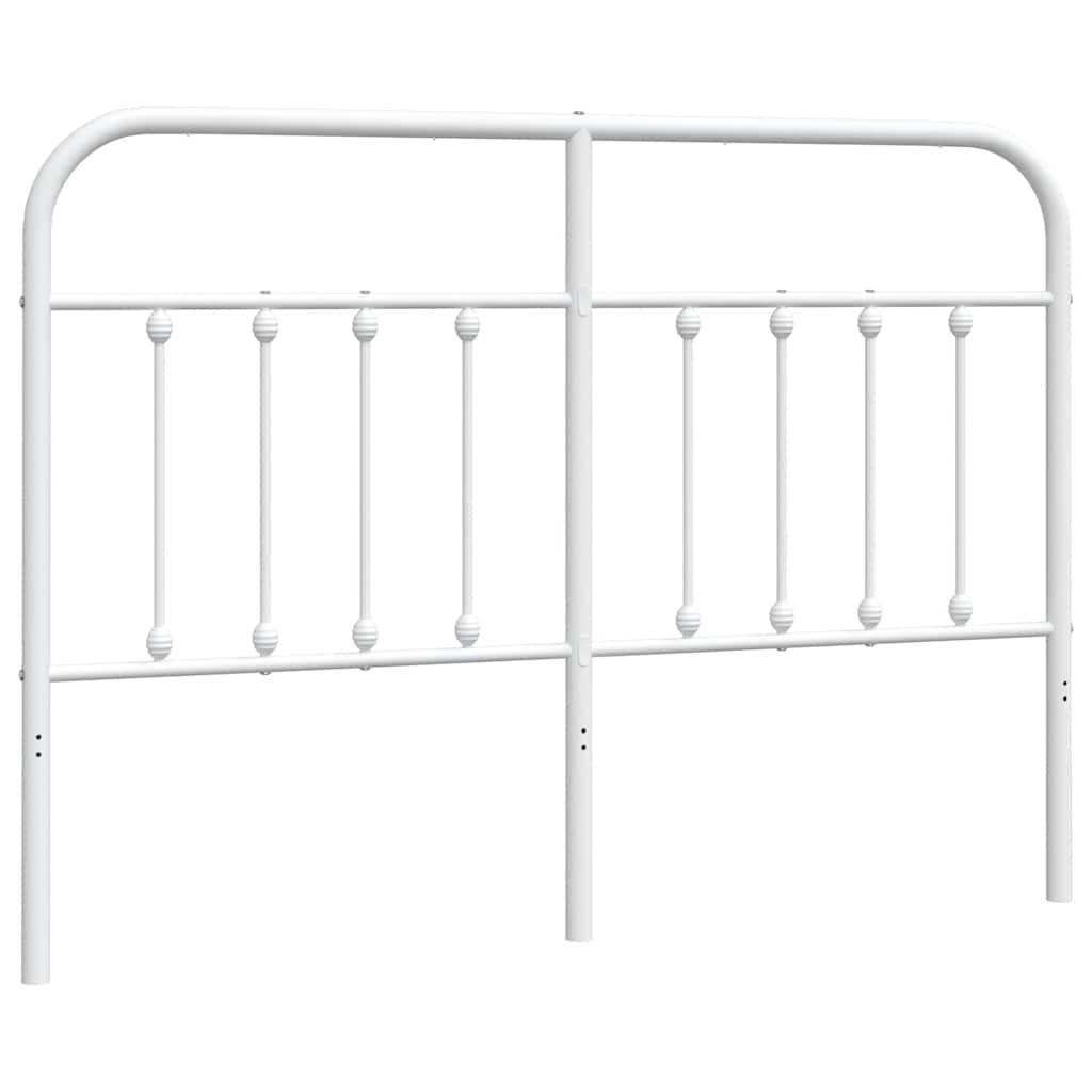 Metal Headboard White 150 cm